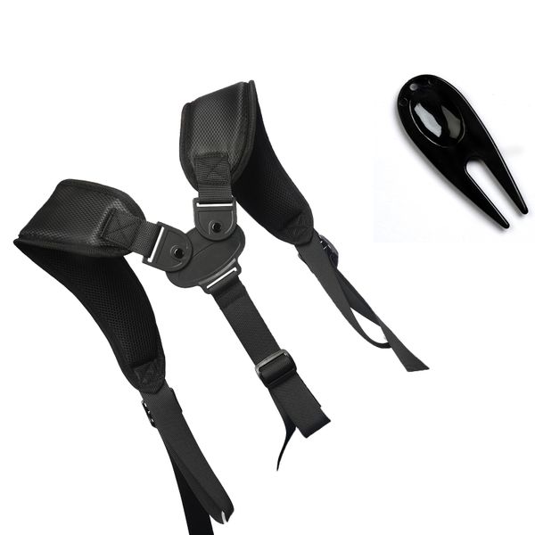 Universal Golf Bag Carry Strap - Padded Adjustable Shoulder with Divot Tool