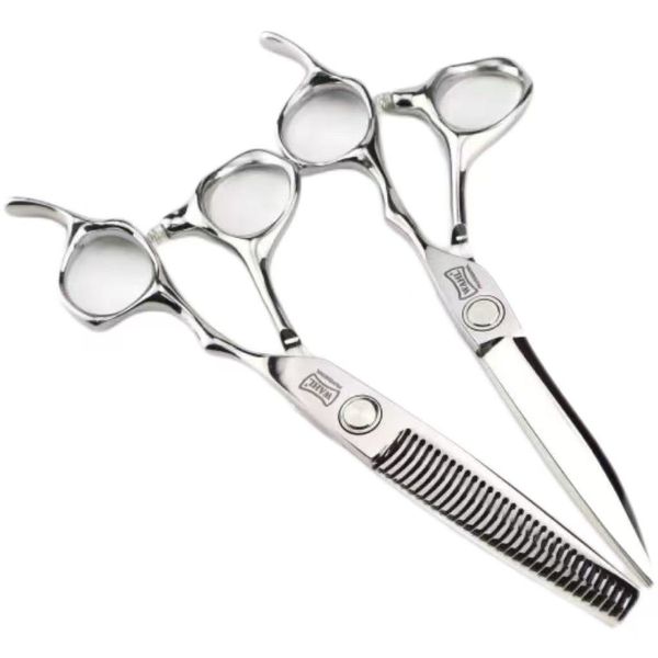 6 Inch Professional Silver Stainless Steel Hair Styling Scissors Set