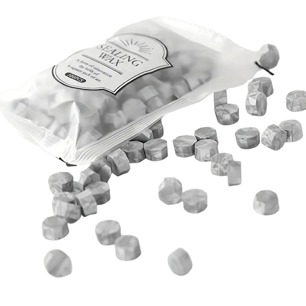 Wax sealing beads - Silver - 100 pieces