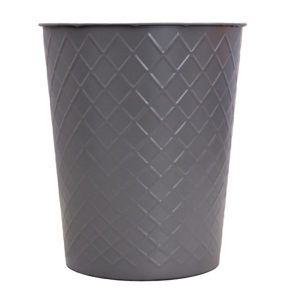LMA 3 Litre Open Top Waste Bin Embossed Grey