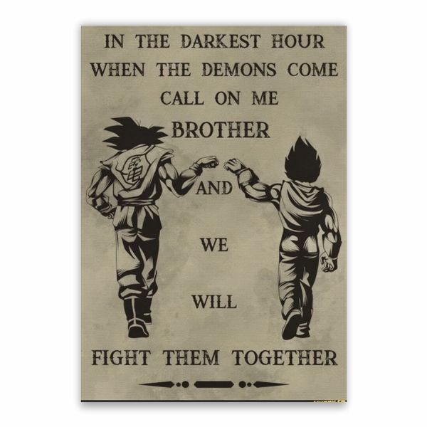Goku And Vegeta Got Your Back Poster - A1