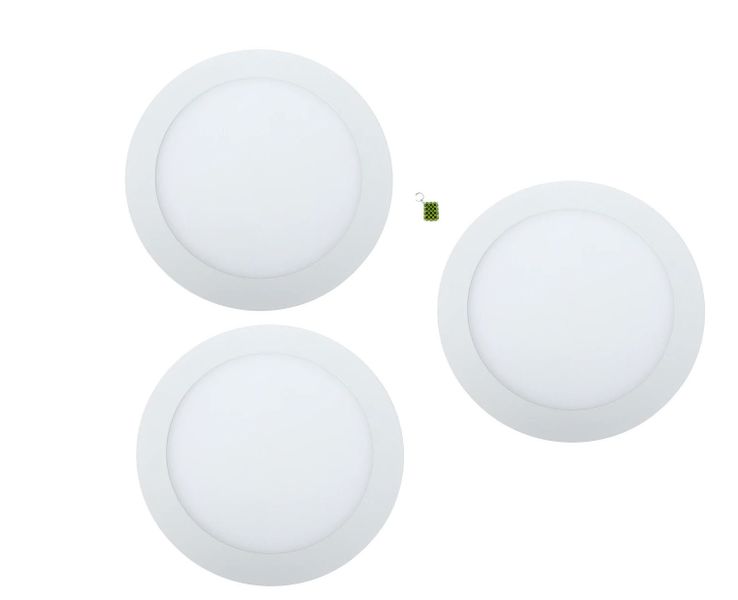 Set of 3 Aerbes AB-Z898 Round Concealed Panel Ceiling Light 6W + Key Chain