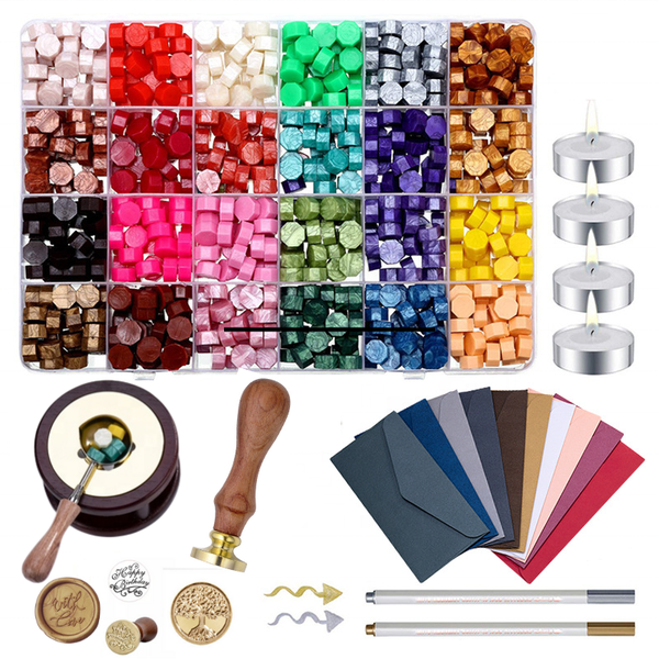 Wax Seal Stamp Starter Kit with up to 695 pieces included
