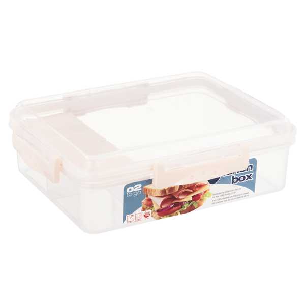 O2 900ml Lunch Box with Snack Sections