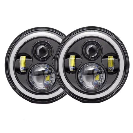 75W Round 7 Inch LED Headlight For Jeep Wrangler Off-Road - Set Of 2 | Buy  Online in South Africa 