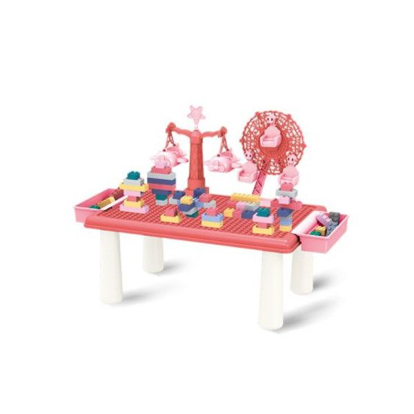 Olive Tree - Building Blocks Table with Rotating Plane &amp; Ferris Wheel - Red