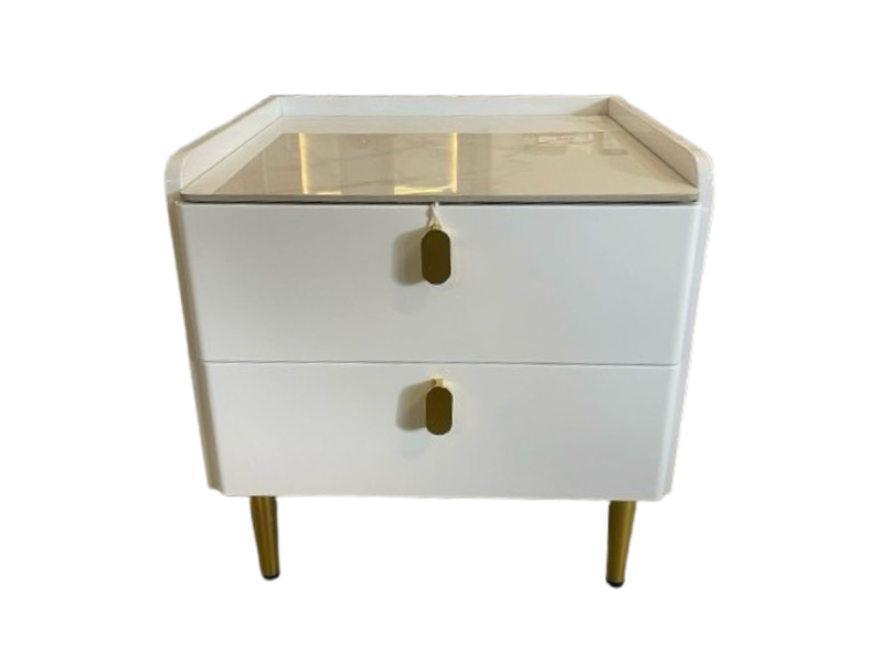 Modern Dansup Bedside Table with 2 Drawers