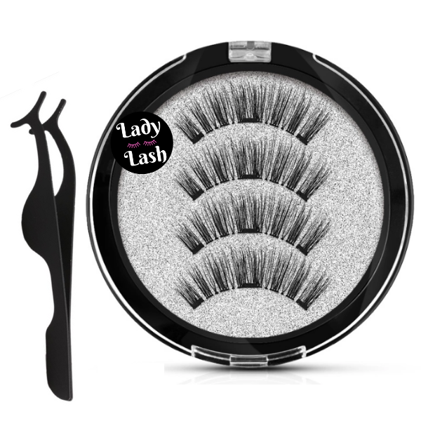 Lady Lash Soft &amp; Fluffy 13mm Magnetic Eyelashes with 3 Magnets &amp; Applicator