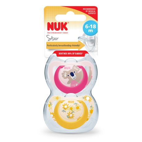 NUK Soft Silicone Soother Sunflowers/Koala, Shop Today. Get it Tomorrow!