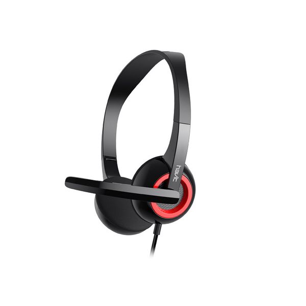 HAVIT H202D Wired PC Headphones with Microphone - Black