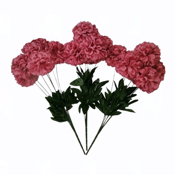 Artificial Flowers 3 Piece- Mauve