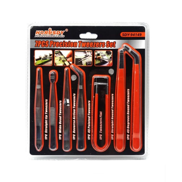 Professional 7 Piece Precision Tweezers Set SDY-94149