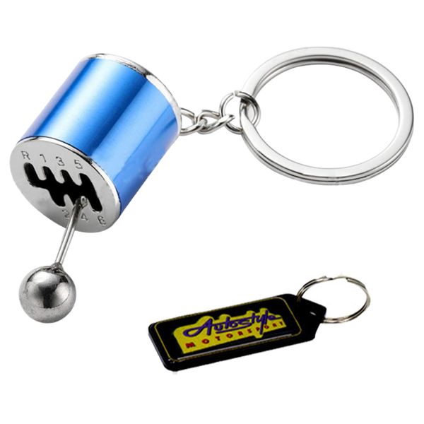 6 Speed Gearshift Novelty Keyring Keychain Key Holder - Black &amp; Key Holder