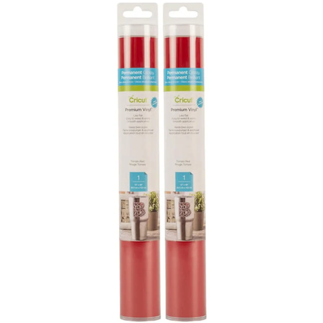 Cricut Vinyl - Premium Heat Transfer Vinyl Tomato Red - 12" x 48" 2Pack Image