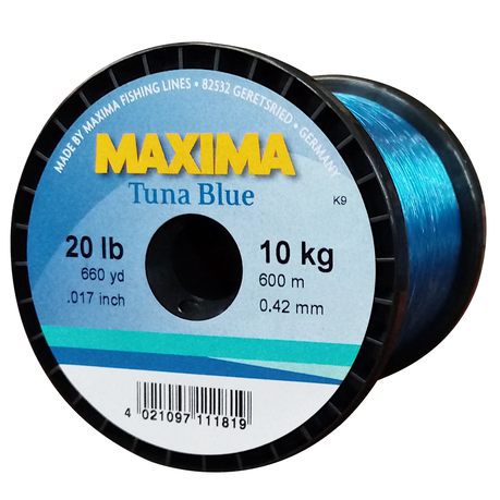 Maxima Nylon Fishing Line 10KG/20LB .42MM Colour Tuna Blue 600m Spool, Shop Today. Get it Tomorrow!