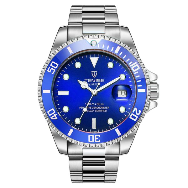 Swiss TEVISE Watch Men's Water Watch Sports Night Light Watch