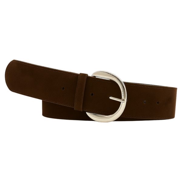 Women's Wide Accessory Waist Belt - Brown