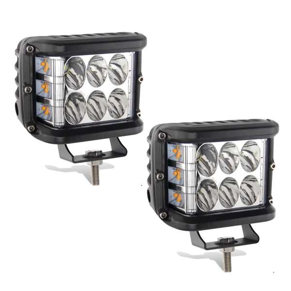 Set of 2 LED Side Shooter White &amp; Amber Light
