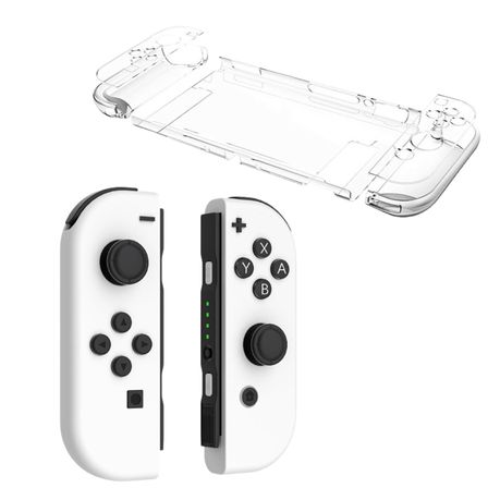 Wireless Gamepad & Clear Case Compatible for Nintendo Switch - White Image