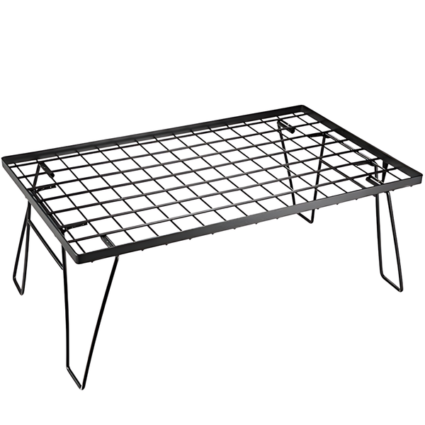 Portable Grill Stand BBQ Prep Table Camping Grill Table - 60x35x23cm