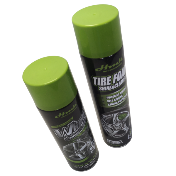Wheel Cleaner &amp; Polish With Tire Foam Shine &amp; Cleaner Hmk