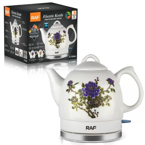 Ceramic electric kettle for household appliances.