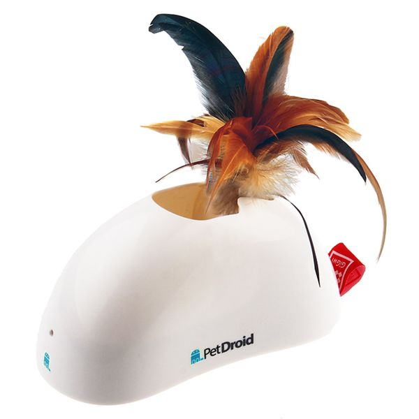 UrbanPets - Interactive Feather Hider With Sound &amp; Motion Sensor Cat Toy