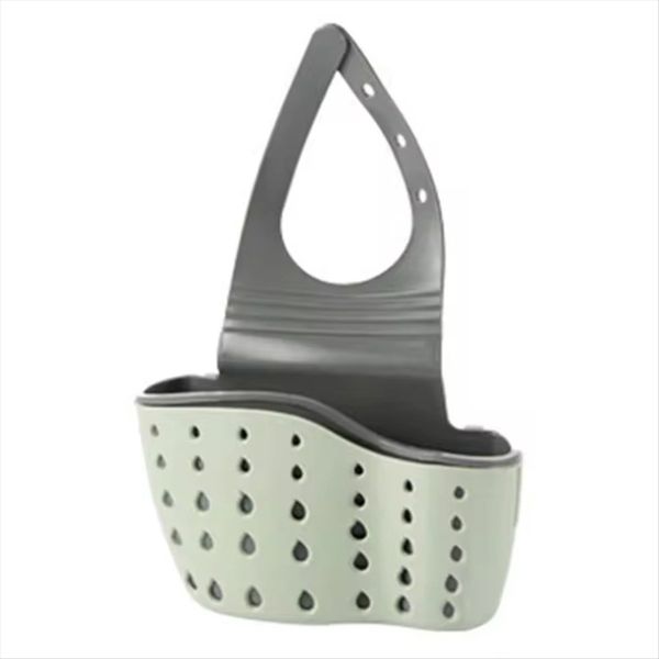 Household Storage Basket Kitchen Sink Shelf Adjustable Pink