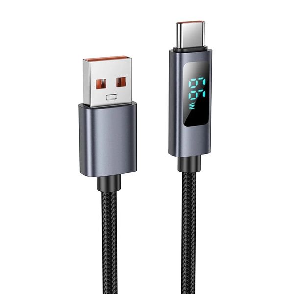 usb Types C to USB A Fast Charging Nylon Braided Cable - 5A, 1 m HOCO-X112