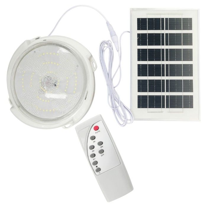 Small - Solar Celing Light With Remote Control - White