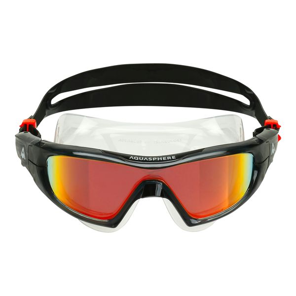 Aquasphere Vista Pro - Orange Titanium Mirrored Lens - Grey/Black Swim Mask