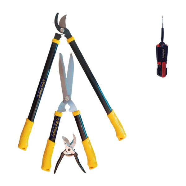 Garden Pruning Shears 3 Pieces And Complimentary Screwdriver Set