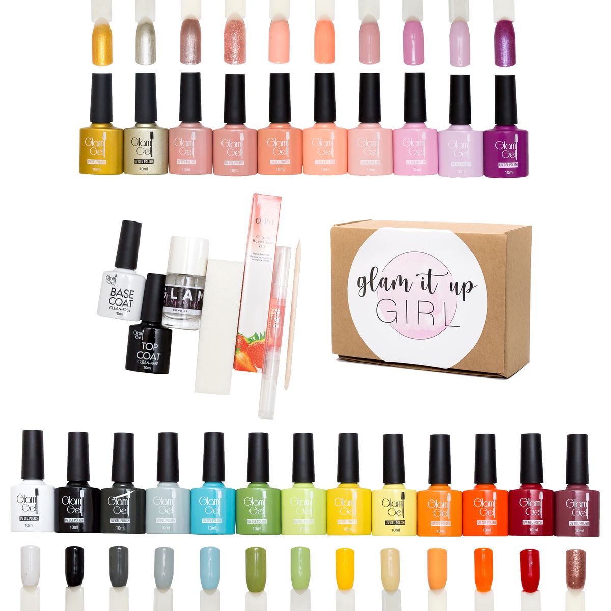 High-Quality UV/LED Glam Gel Nail Polish Salon Starter Kit - 29 Pieces |  Buy Online in South Africa 