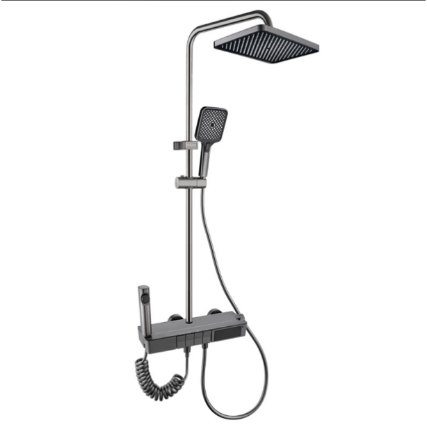 Shower head system set, multi-function split-flow rain shower faucet set