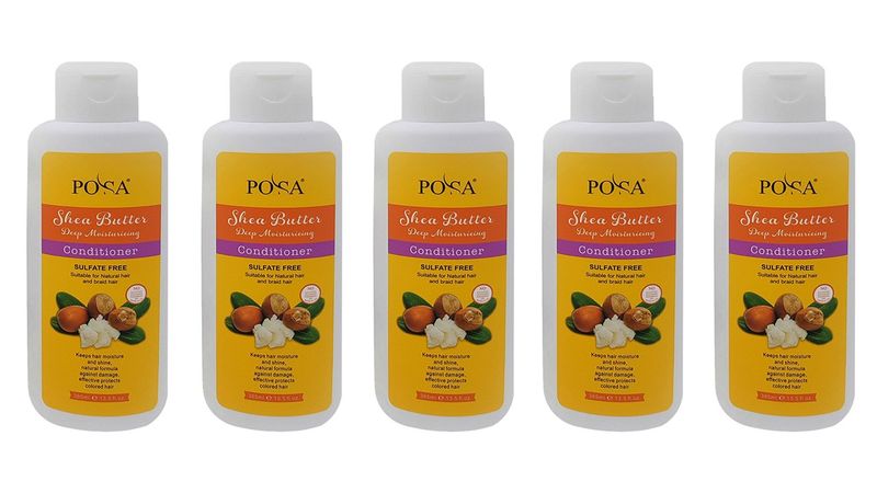 Posa Shea Butter Deep Moisturising Sulfate-Free Conditioner 385ml - 5 Pack