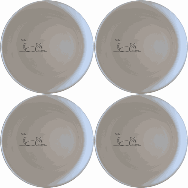 Lazy Stretching Cat Bowl Set of 4 - Range 3
