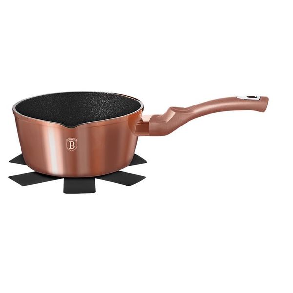 Berlinger Haus 16cm Marble Coating Sauce Pan - Rose Gold Metallic Line