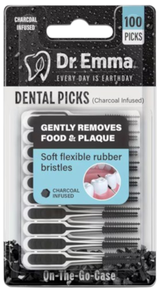 Dental Picks - 100 Pack Soft Rubber Interdental Cleaners