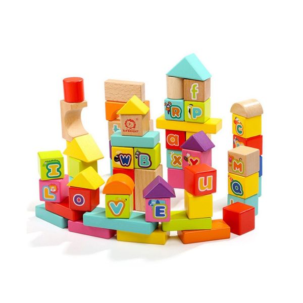 TopBright Wooden ABC.123 Blocks