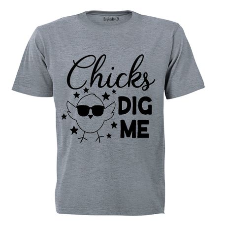 Chicks Dig Me! - Kids T-Shirt - Grey