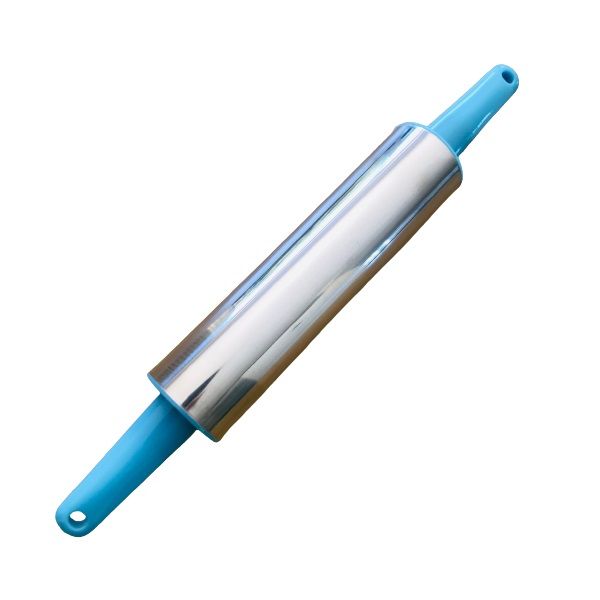 Stainless steel rolling Pin (Blue &amp; Silver)