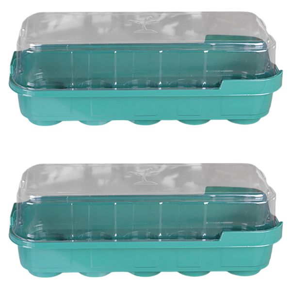 Garden Humidity Controlling Seedling Germination Grow Tray Set of 2 (26cm)