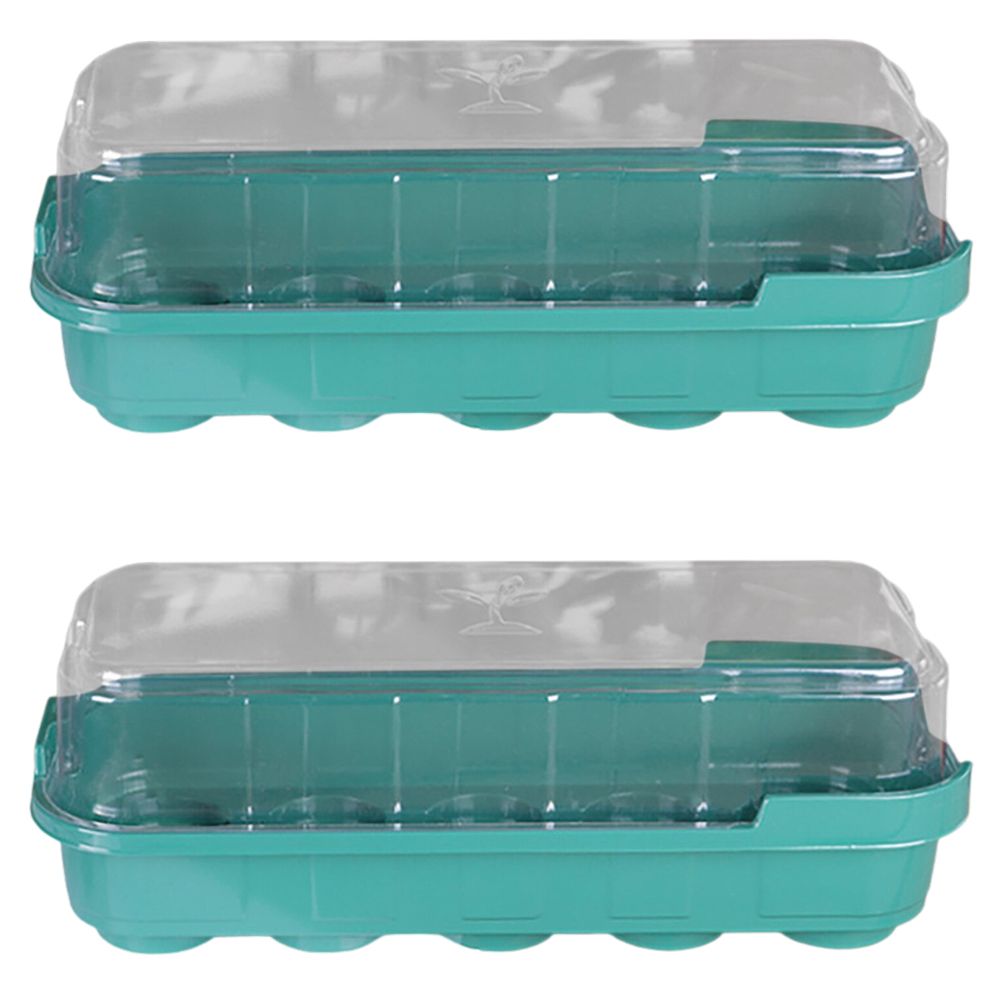 Garden Humidity Controlling Seedling Germination Grow Tray Set of 2
