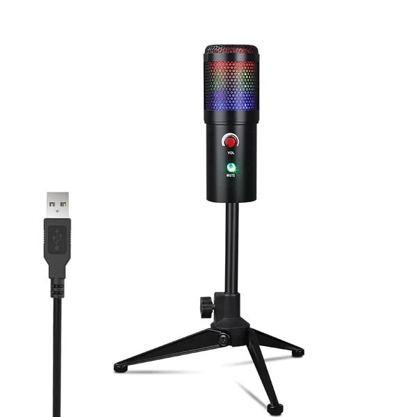 ZYF A6S USB Microphone Tripod 192KHz/24Bit With Breathing Light