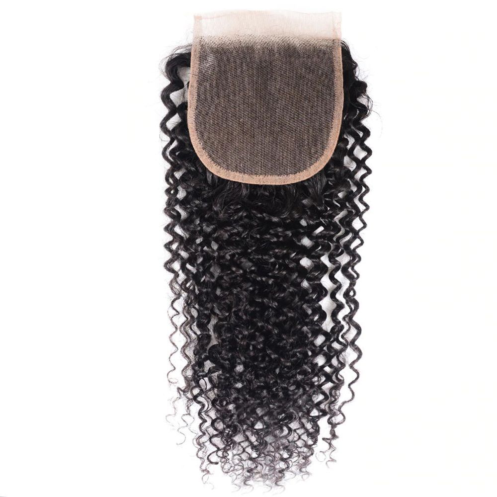 Joedir Kinky Curl Free Part 4x4 Closure Brazilian Human Hair Closure ...