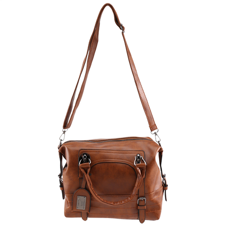 Women Leather Messenger Handbag Shoulder Bag Tote Satchel Purse Brown Image