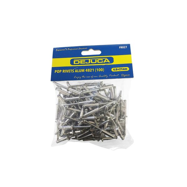 Dejuca - 100 Piece - Aluminium Pop Rivets - 4821 - 5 Pack