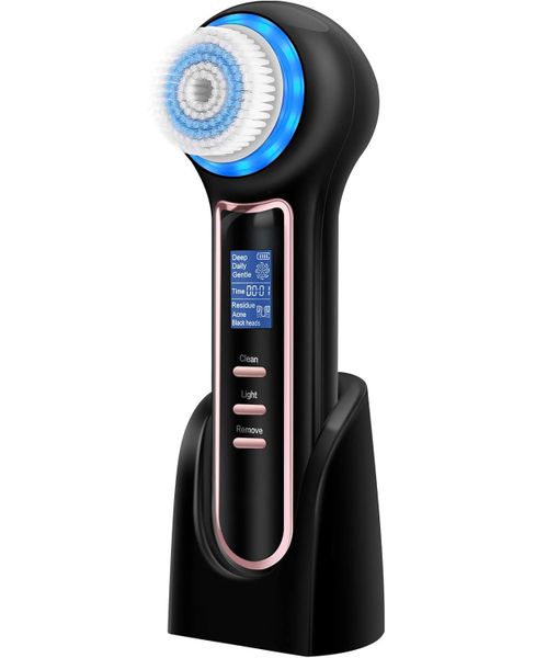 Face Scrubber Exfoliator, Facial Cleansing Brush Waterproof with LCD Screen