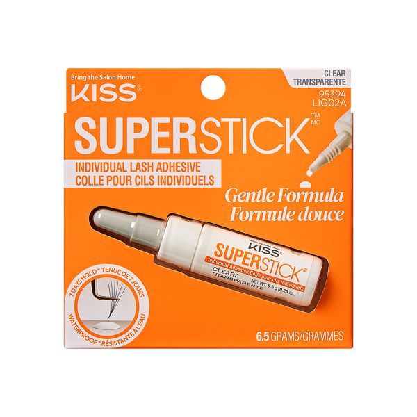 KISS Super Stick Gentle Formula Individual False Eyelash Adhesive, Clear