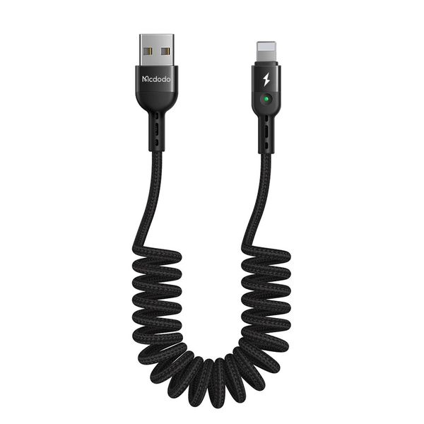 Mcdodo 13W Coiled Charging Cable CarPlay Compatible With iPhone Charger Cable